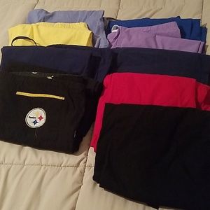 Scrub pants and a Steelers pants/top